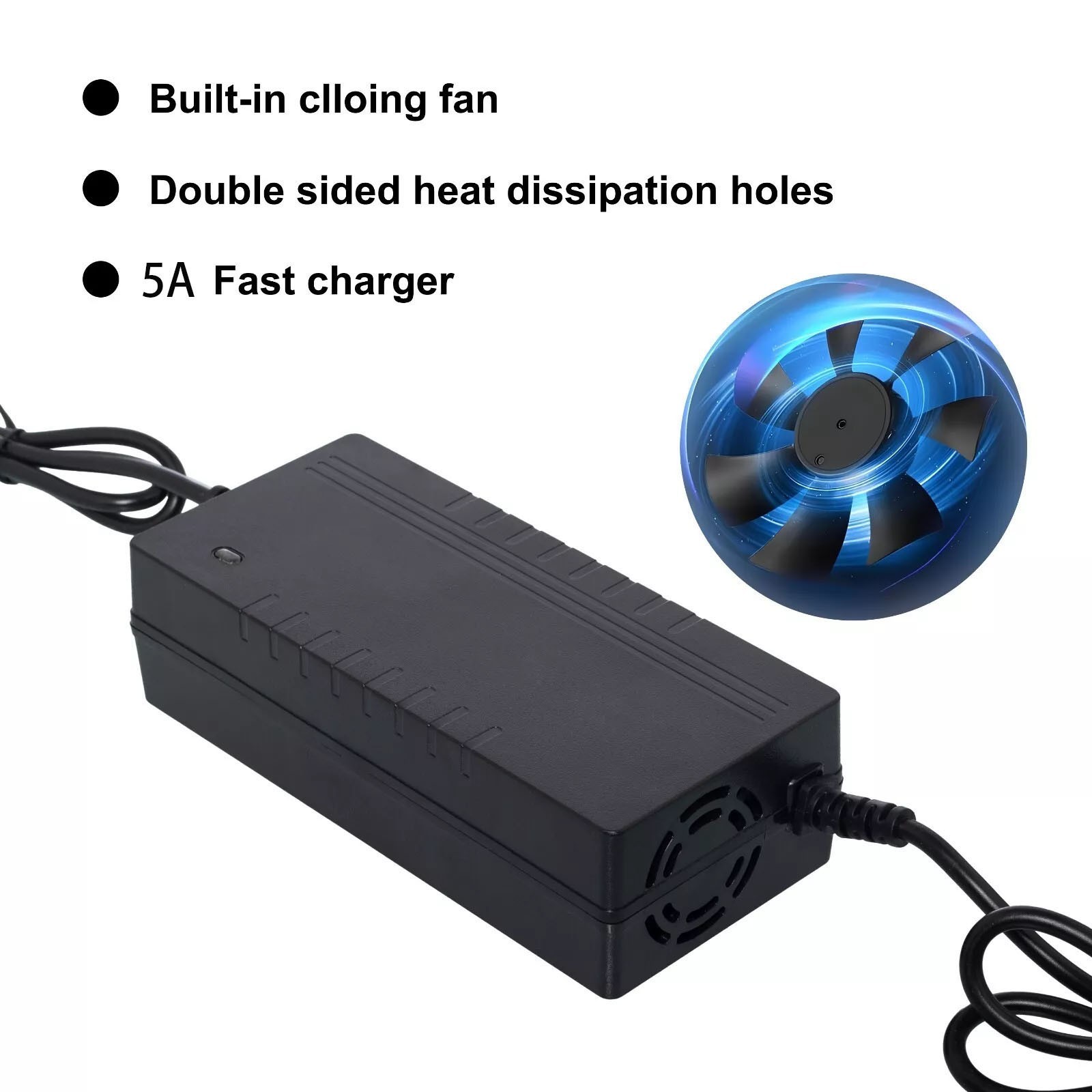 Lithium Battery charger 54.6V 5A Smart DC 5.5*2.1MM For Electric Bicycle 48V
