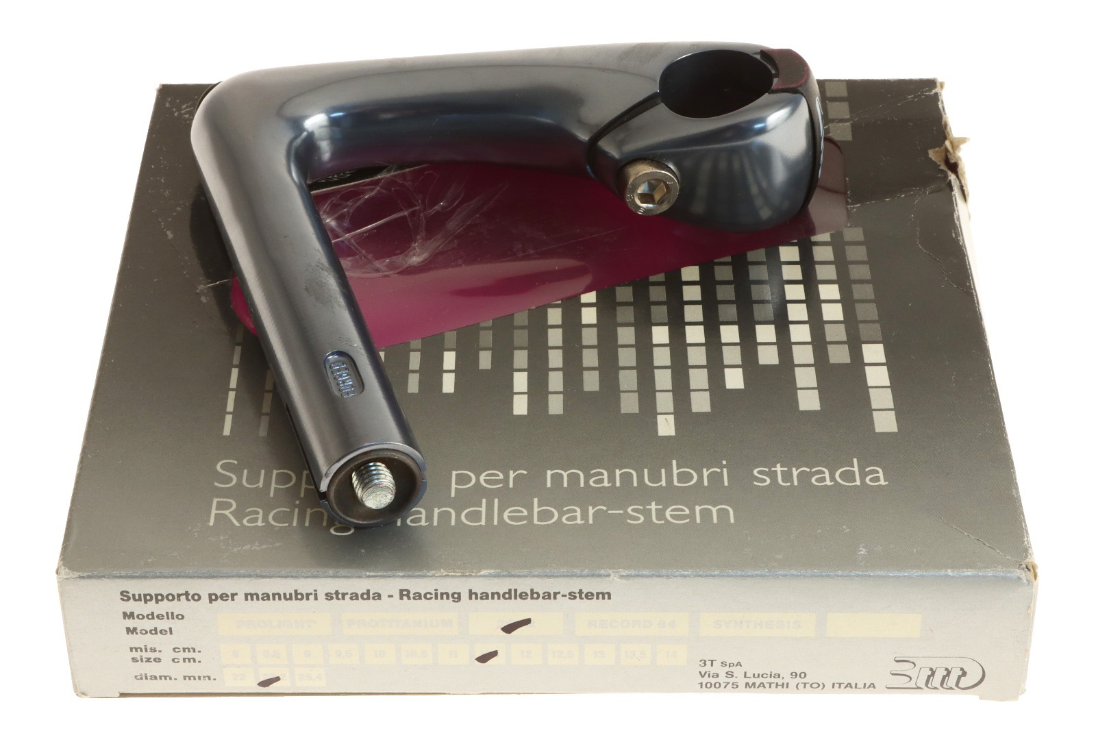3ttt 1″ 2002 22.2mm Quill Stem 115mm 26mm Clamp Hinged Silver -17° NEW NIB NOS