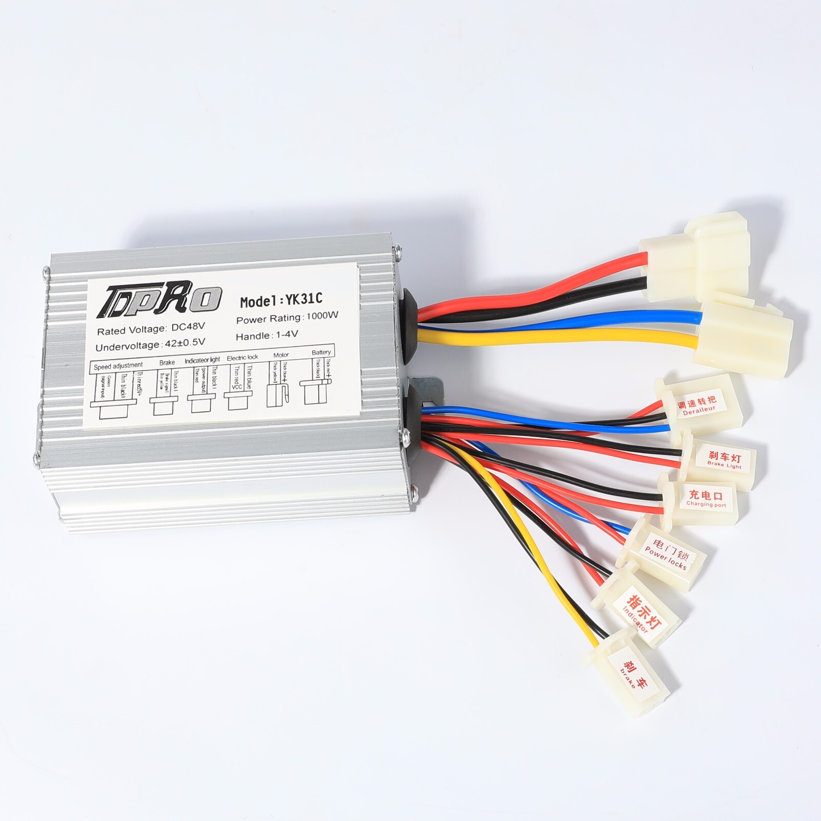 Brush 48V 1000W Speed Controller Throttle Grip For Electric Bike Go Kart Scooter