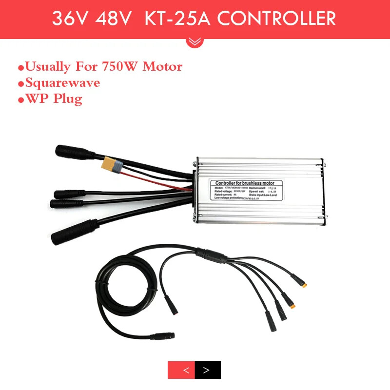 Electric Bicycle Controller 36V 48V 250W-1500W Waterproof Brushless Controller