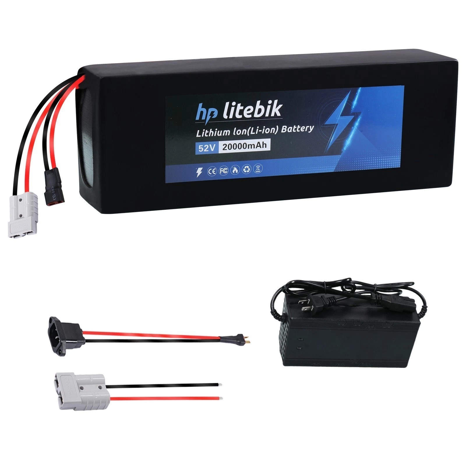 48V/52V/60V/72V Ebike Battery 20Ah/30Ah Lithium for Electric bicycle 2400W-3600W