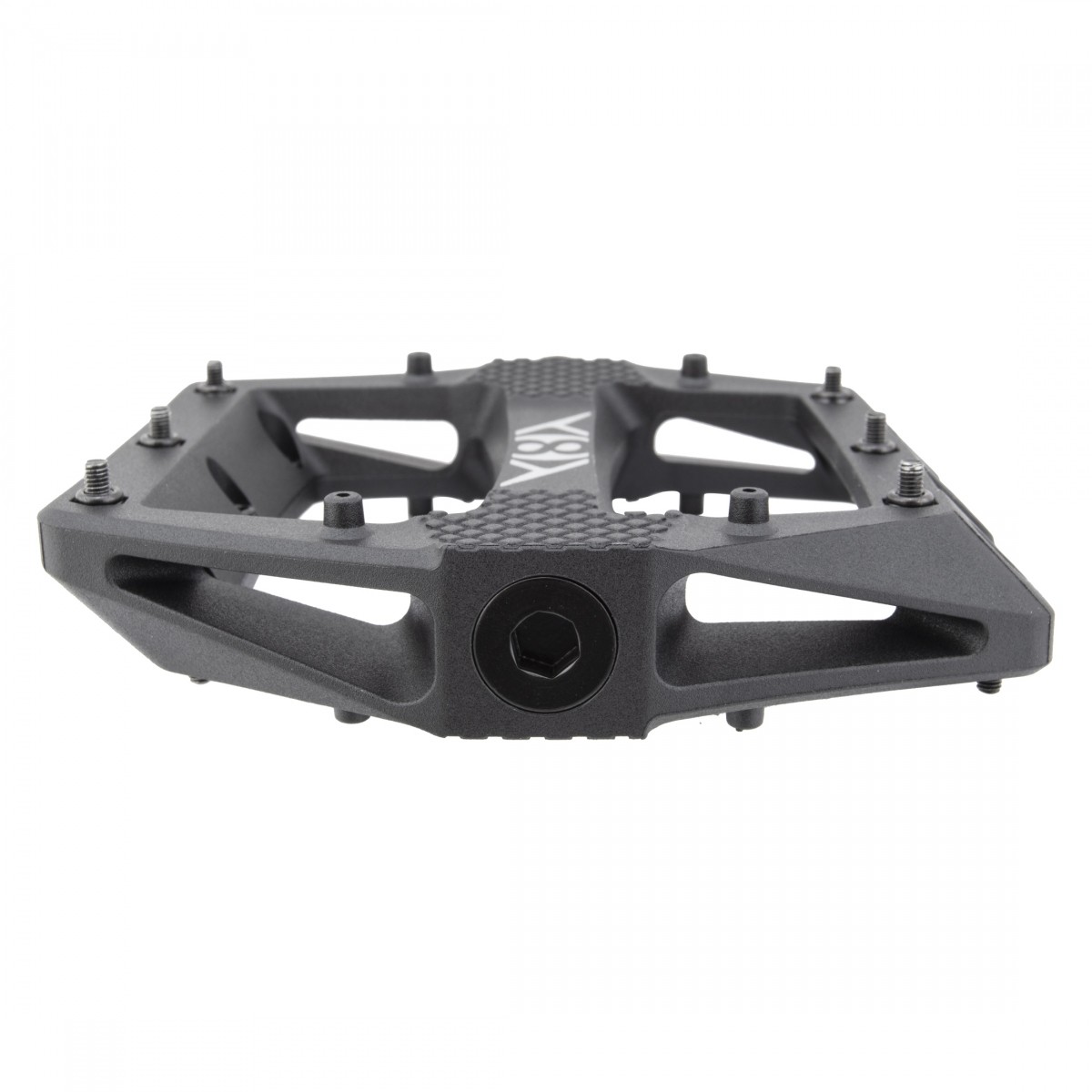 Origin8 Strapd Platform Pedal 9/16″ Chromoly Axle Concave Composite Body Black