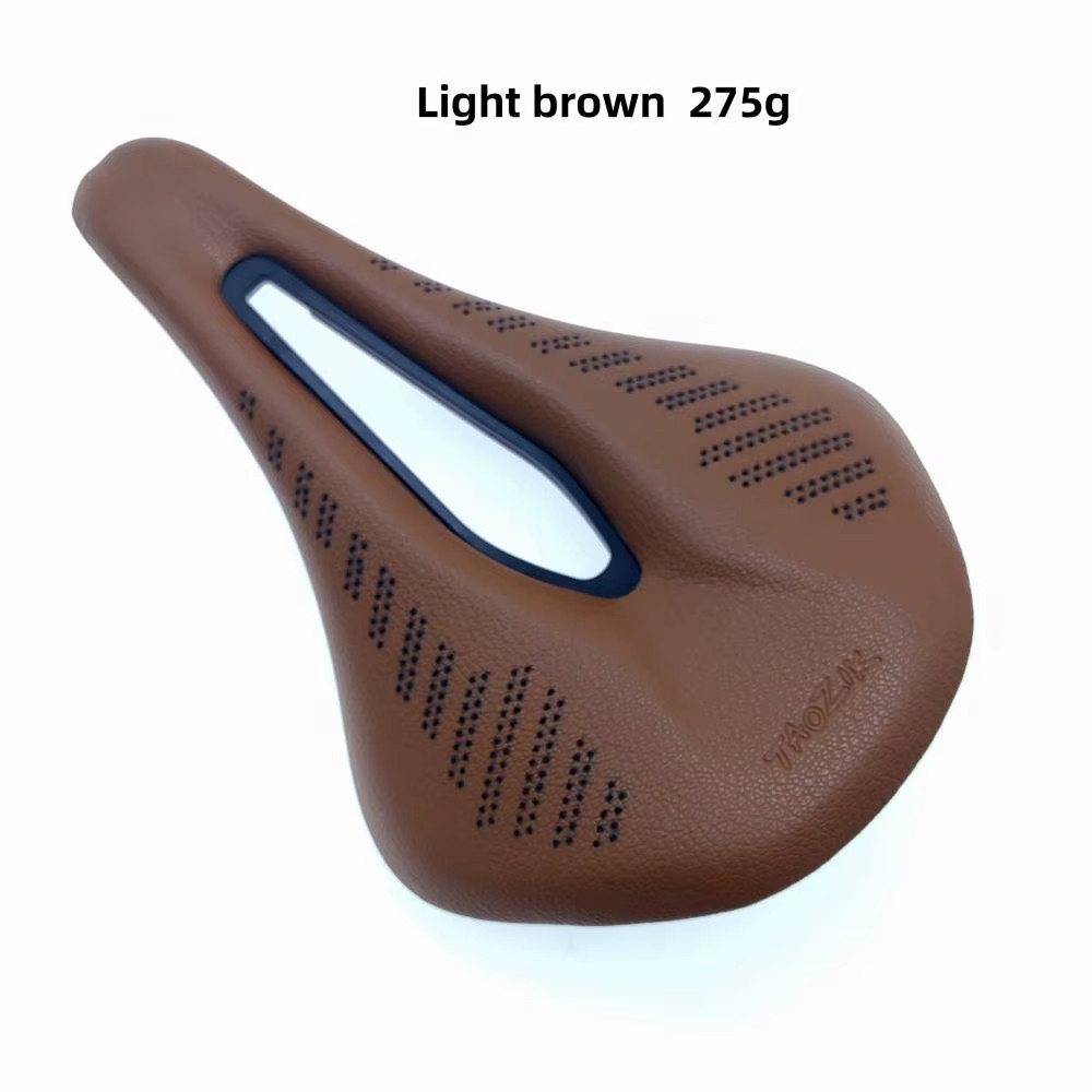 New Bicycle Seat MTB Road Bike Saddles PU Retro Brown Ultralight Breathable Comf