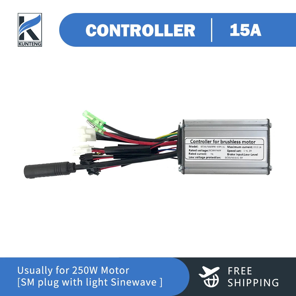 36V 48V 250W-1000W Electric Bicycle KT Sinewave SM/Waterproof Plug Controller
