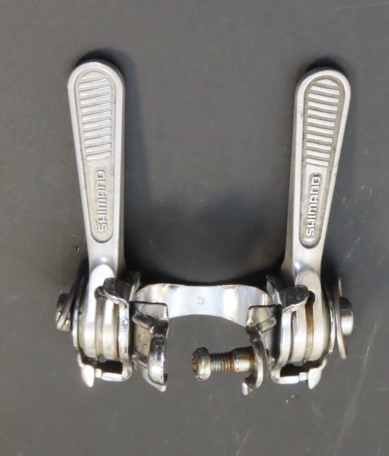 Vintage Shimano Deore Clamp on down tube friction shifters Japan