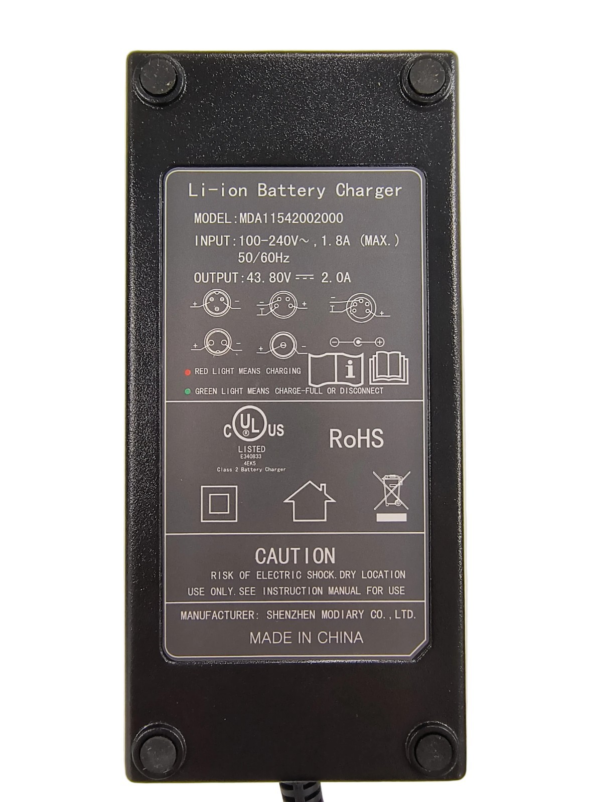 36V Prodecotech Lifepo4 Battery Charger Ouput 2.0A, RCA Plug OEM ORIGINAL