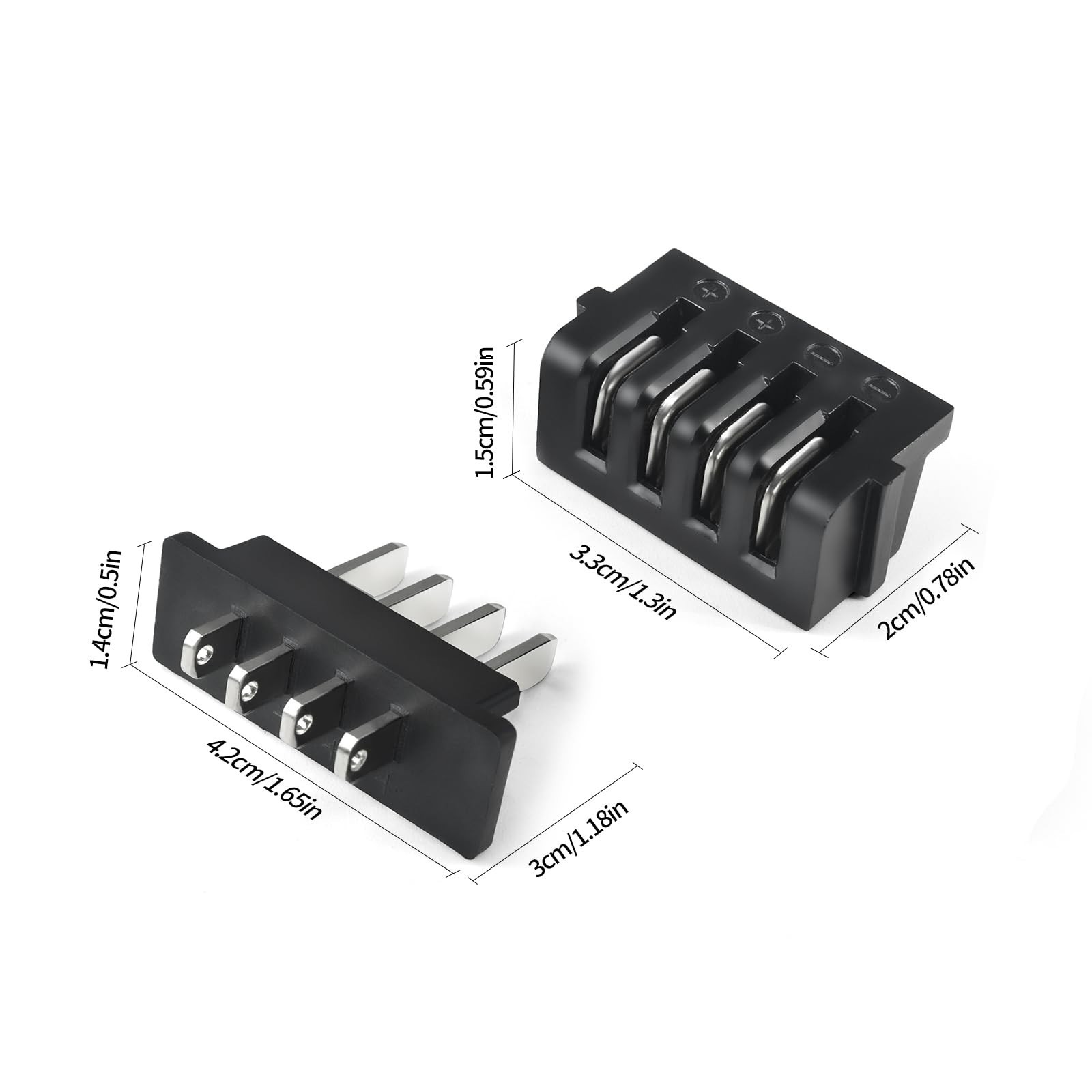 Battery Power Box Connector 4 Pins Male/Female, Hailong Compatible Plug Parts