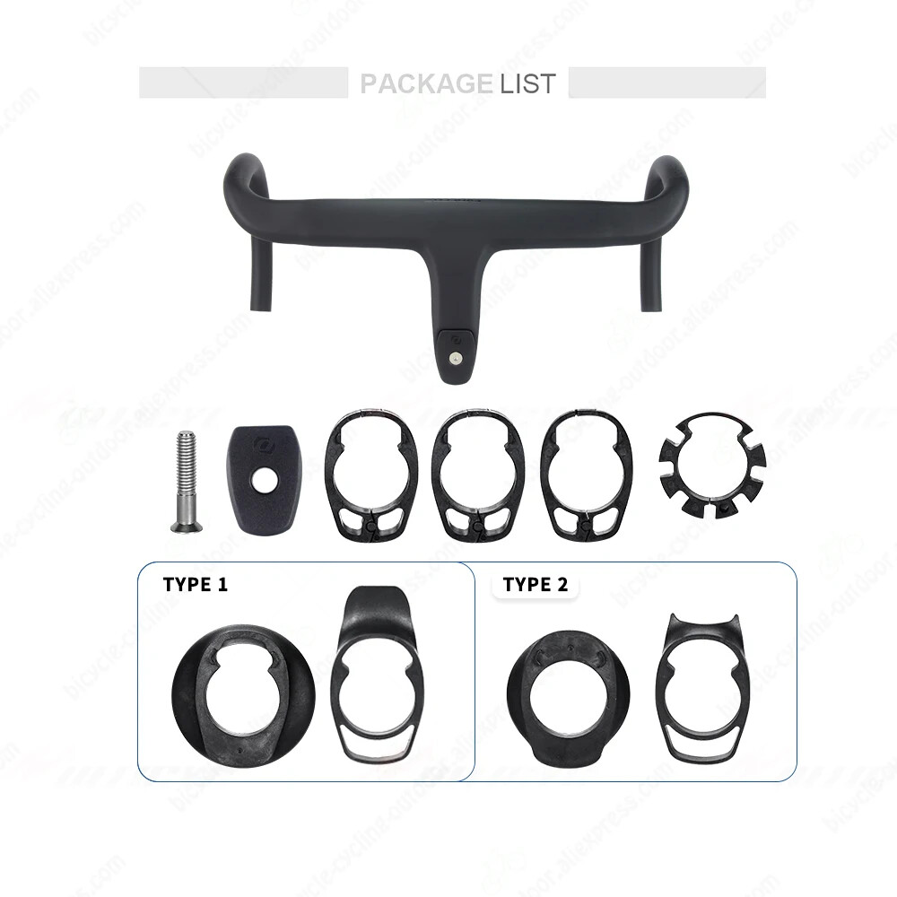 Road Bike Integrated Handlebar Cable Di2 Full Carbon Bicycle Handlebar 28.6MM