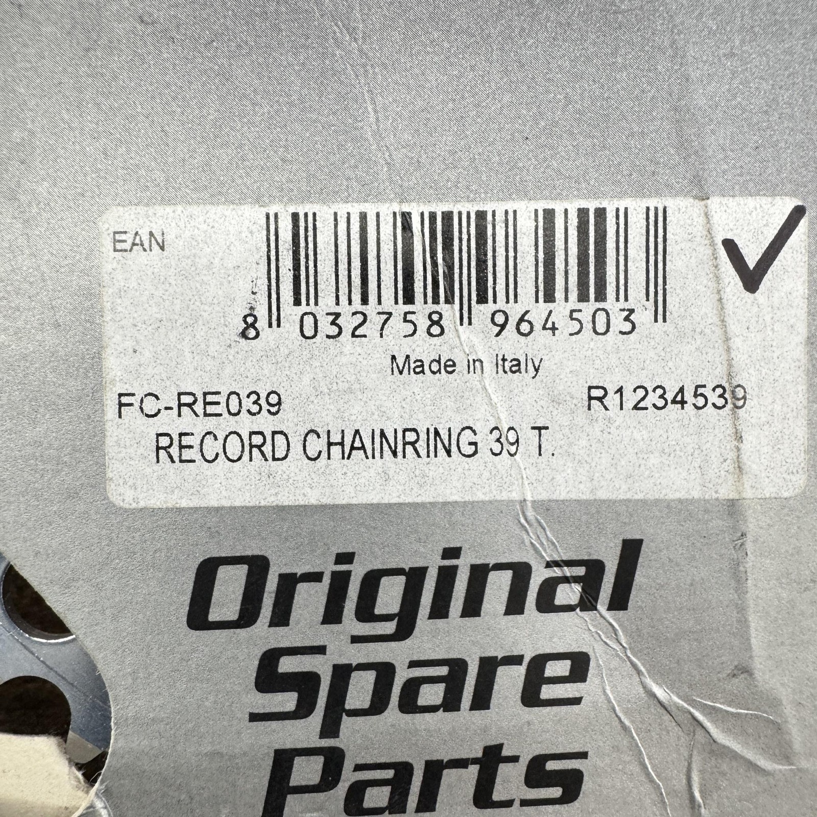 Campagnolo Record 39T Chainring 135 BCD 5-Arm NOS 39 Tooth Road Bike Italy
