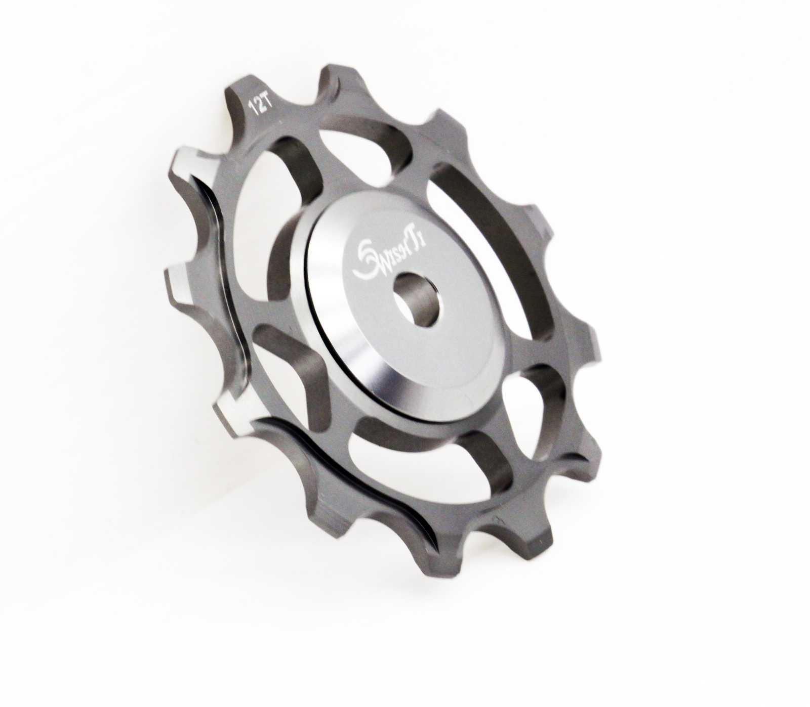 Swishti Narrow-Wide Bike Oversized Fully-CNC Derailleur Pulley 12T Gray