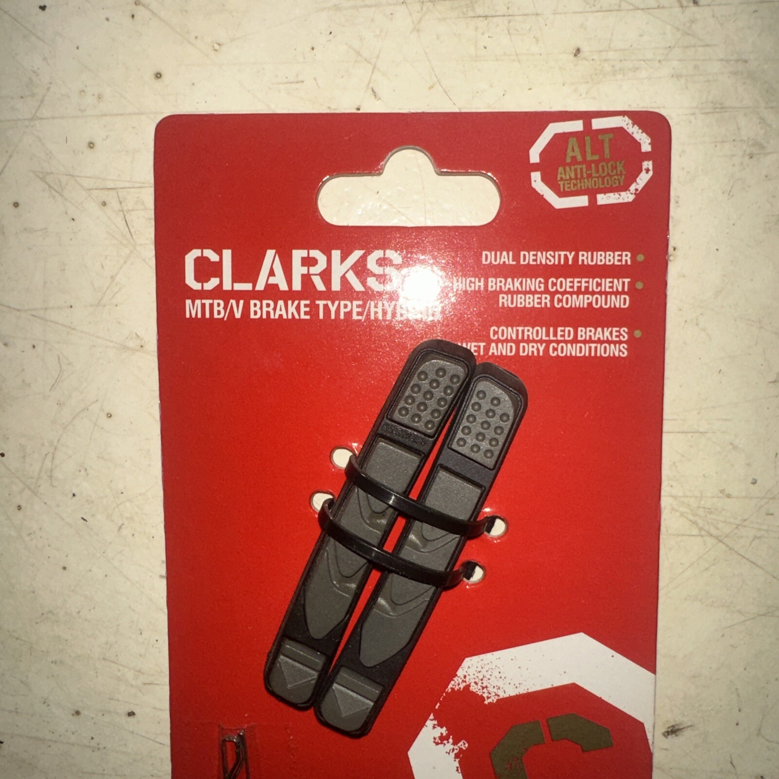 Clarks Brake Pads MTB/V Hybrid ALT-03VCR Anti-lock Gray Black Replacement Bike