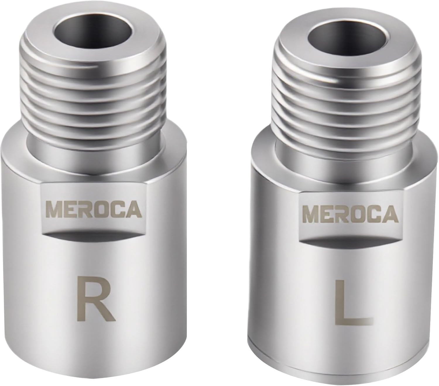 Heavy-Duty Steel Bike Pedal Extenders, 20mm Extension Spacers (1 Pair, Silver)