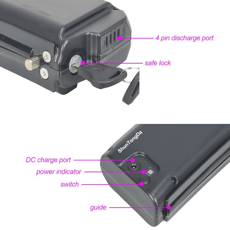48V Ebike Battery 14Ah for JOBOBIKE Eddy E-tek Tekrunner Electric Bicycle