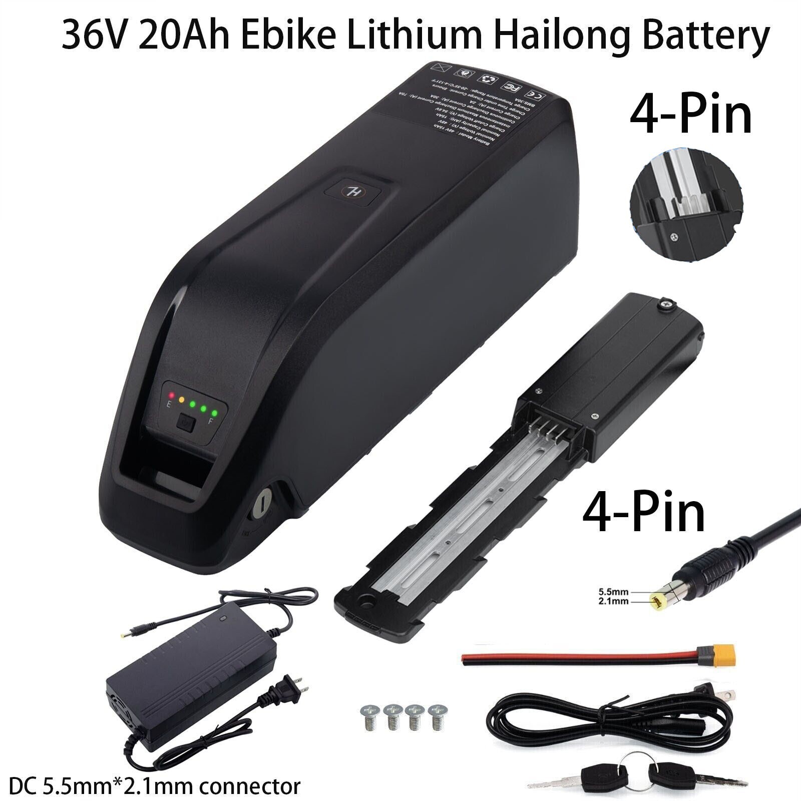 36V 20Ah Ebike Battery Hailong Lithium 500W 750W 1000W 1500W Motor BAFANG 4Pin