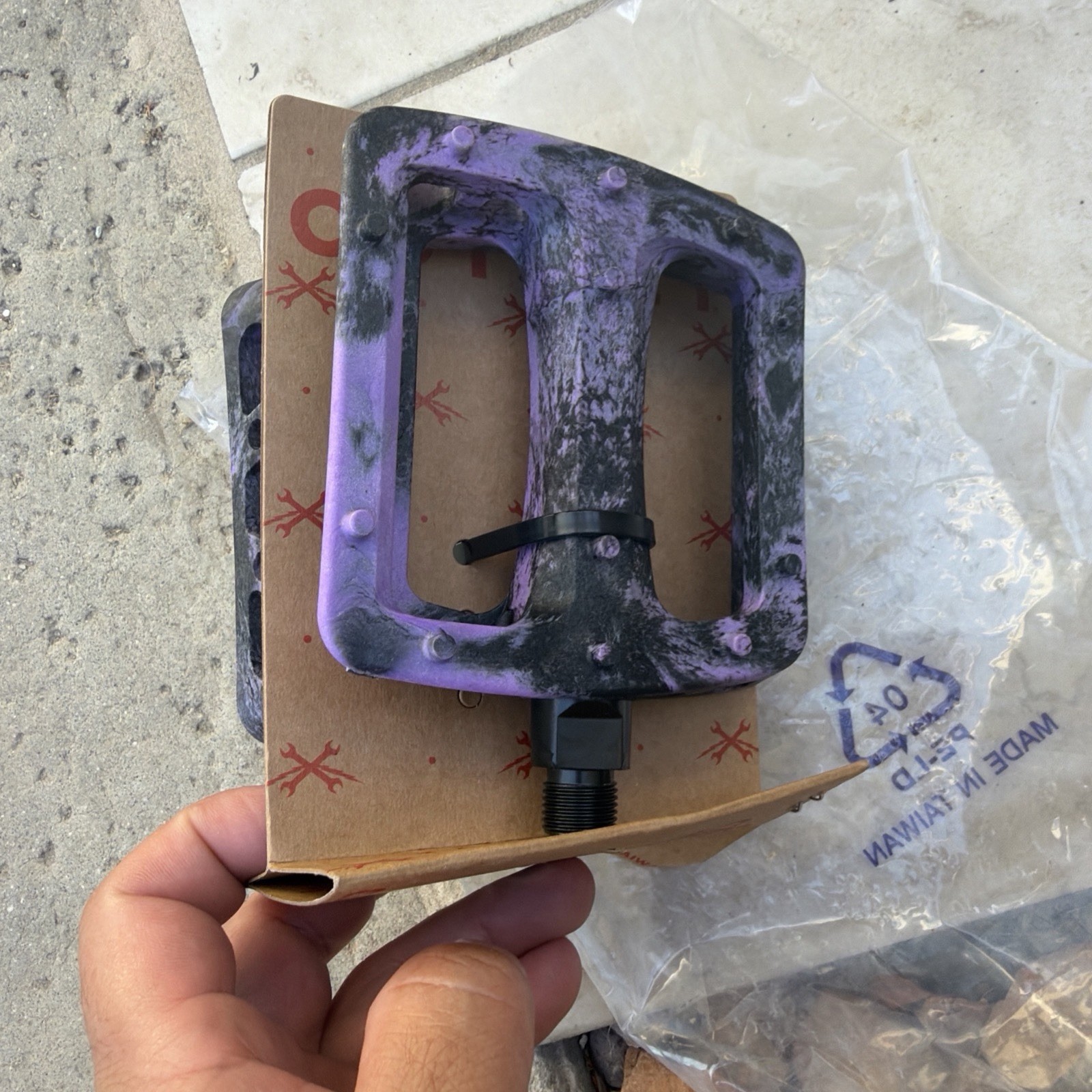 ODYSSEY Twisted Pro PC Pedals Purple/Black swirl 9/16