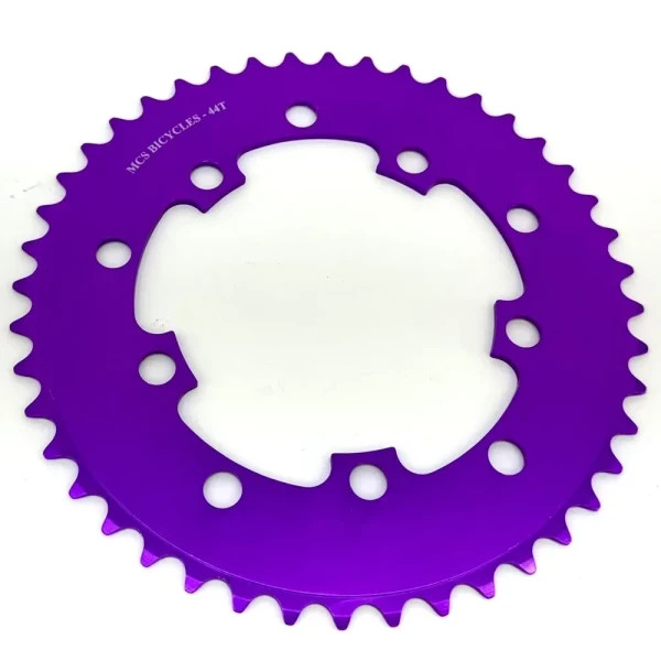 Purple BMX Chainring, OLDSCHOOL GT BMX SE 5 BOLT PURPLE ALLOY USA MADE 44T NEW