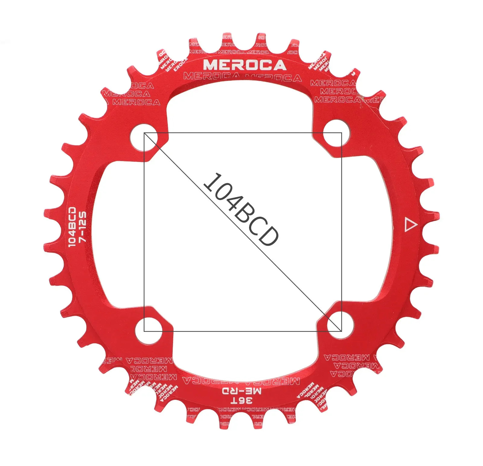 104BCD MTB Chainring Round Narrow Wide Mountain 38T Bicycle Crankset Chainwheel