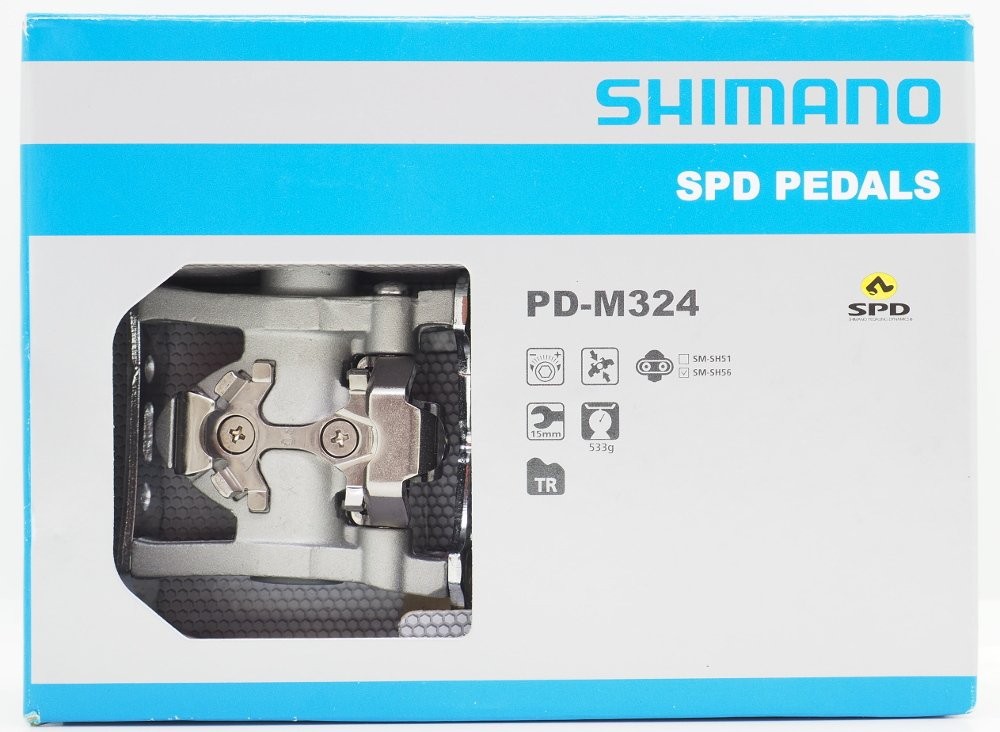 Shimano PD-M324 MTB Trekking SPD Pedals Set w/ Cleat SM-SH56