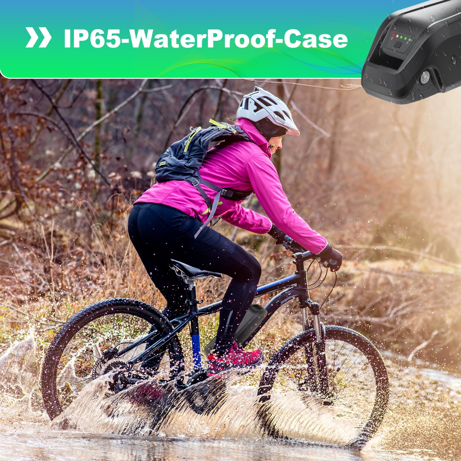 36V Ebike Battery 10Ah/15Ah/20Ah For 0-1200W Electric Bicycle 5Pin w/ USB Port