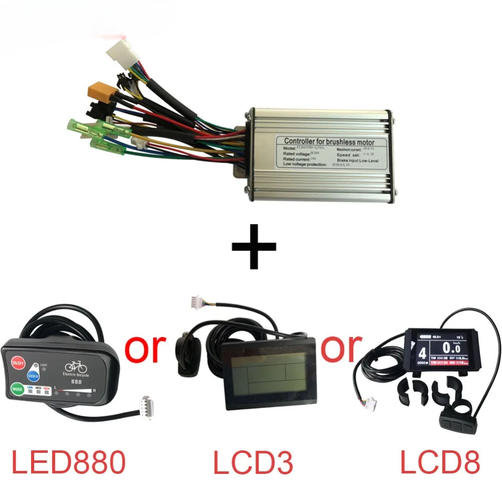 Electric Bicycle 6 Mosfet Square Wave Controller for 36V 500W E-bike Display