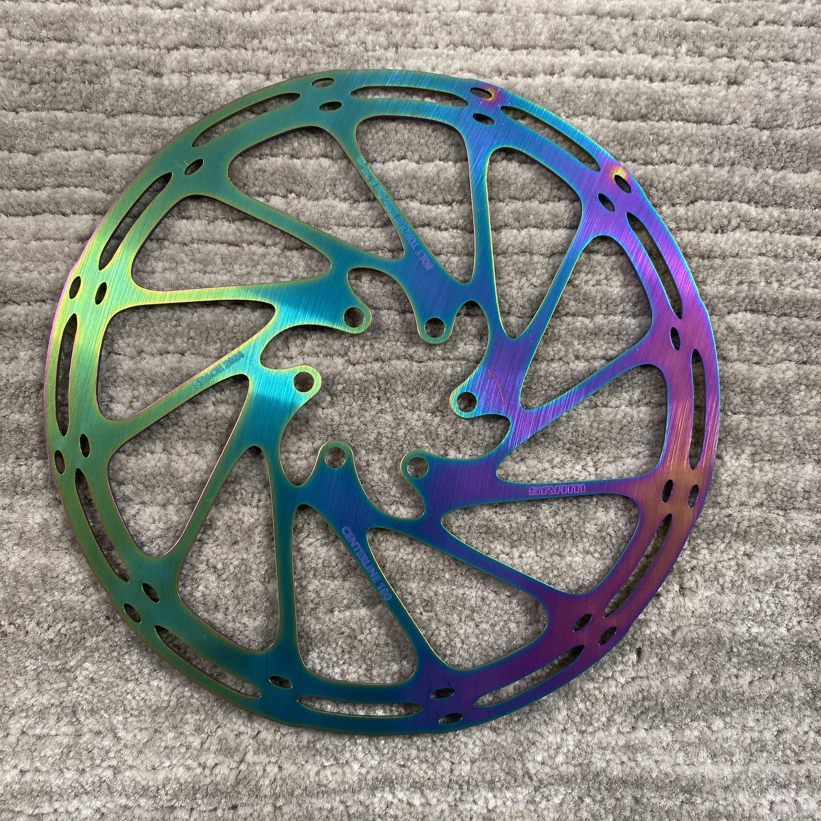 Avid CenterLine Disc Brake Rotor 180mm 6-Bolt Multicolor Steel MTB Road Bike