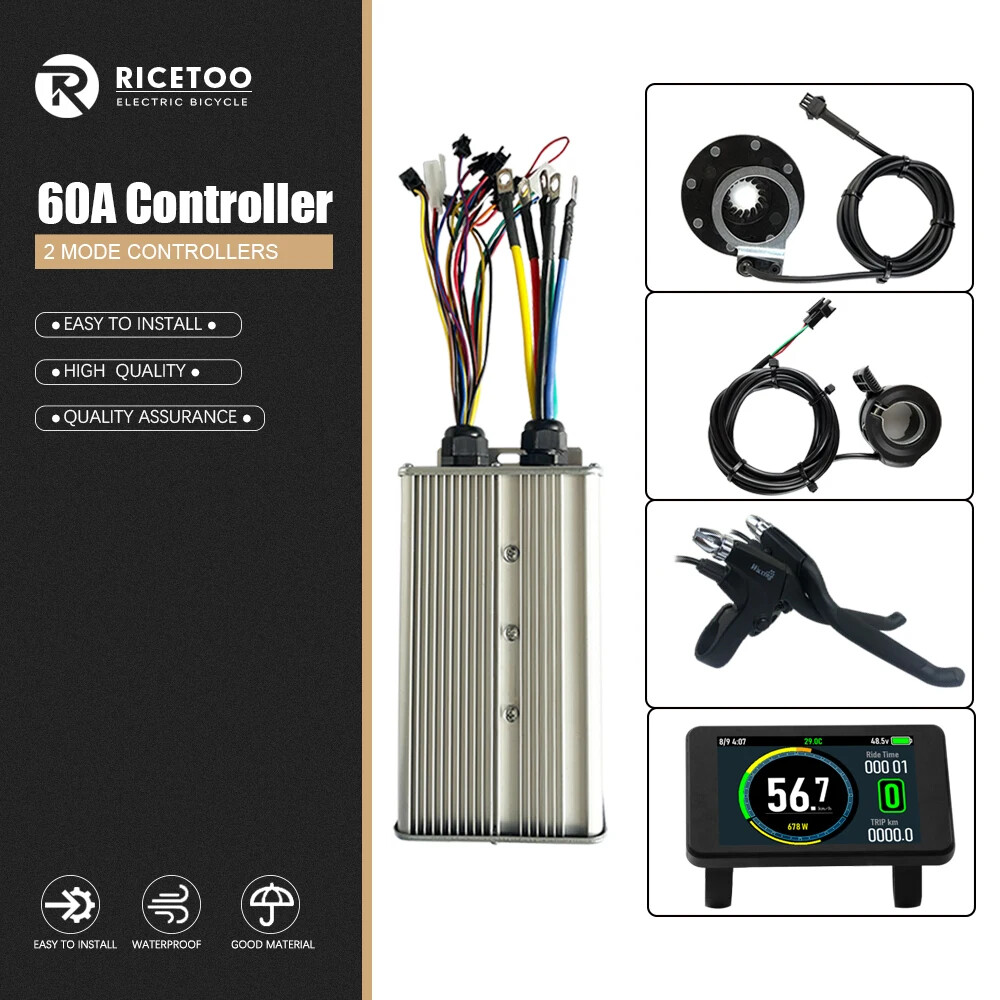 60A Sinewave Dual Mode Controller 48V 52V 60V 72V for 1000W-3000W Hub Motor