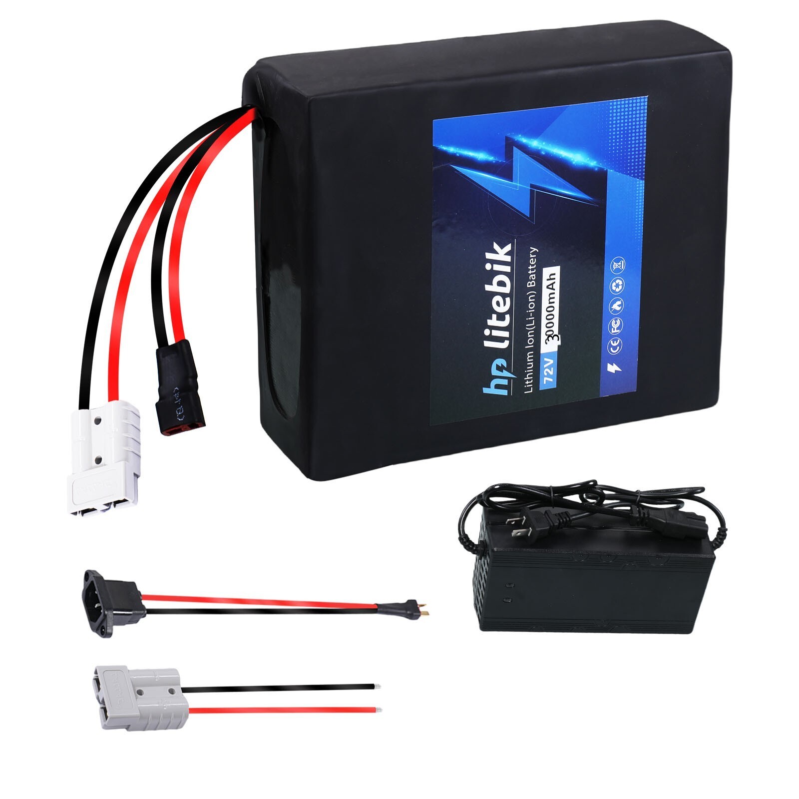 72V 50A BMS 200W-3600W ebike battery Lithium Bike Scooter Motorcycle Battery NEW