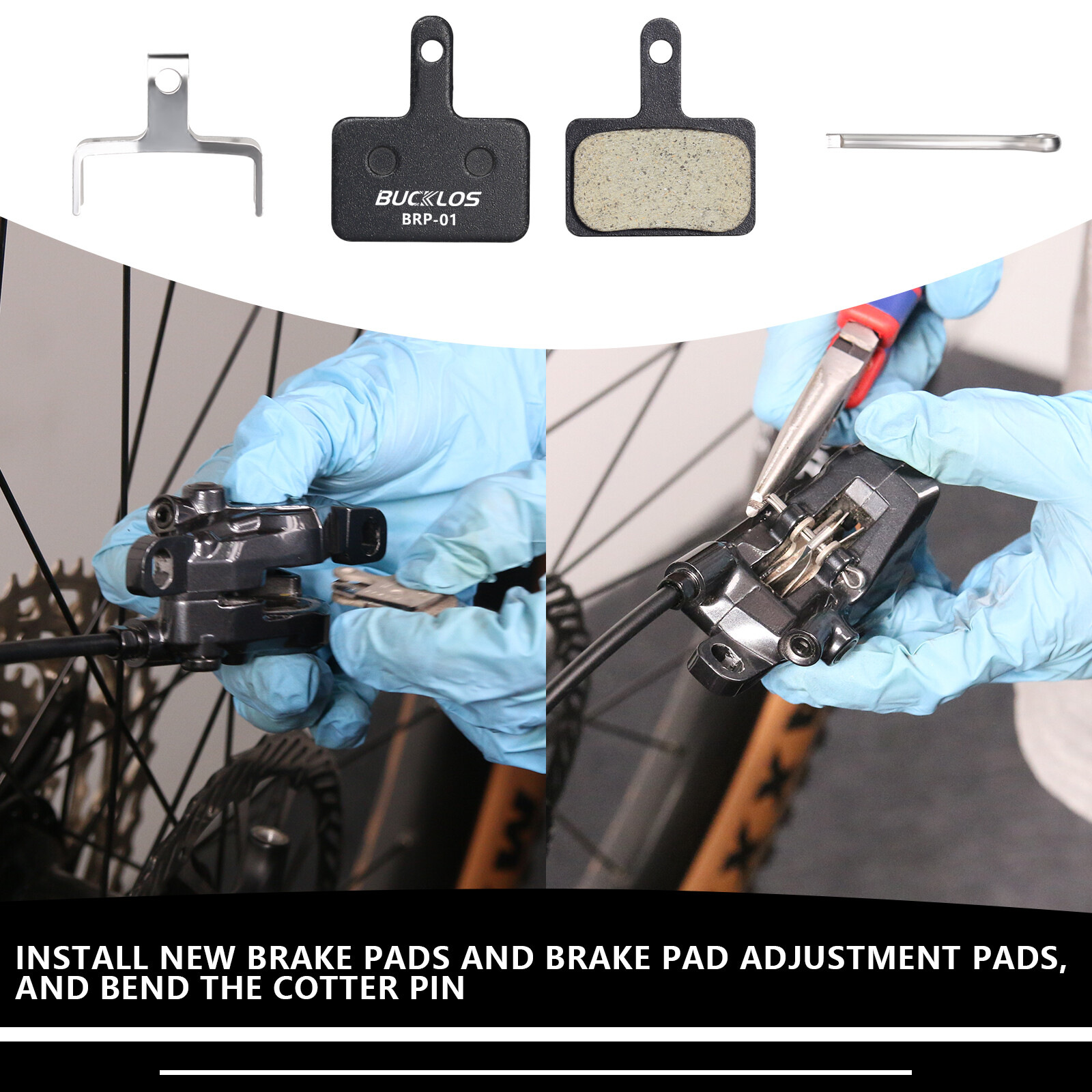 4 Pairs Resin Semi-Metallic Disc Brake Pads fit Shimano B01S B05S Tektro E10.11