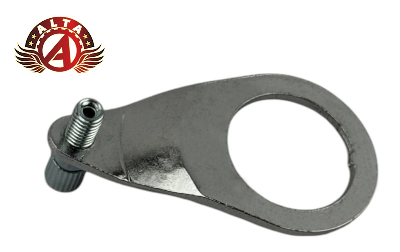 ALTA BICYCLE STEEL THREADED FRONT CABLE HANGER 1″ W/ ADJUSTER CHROME.