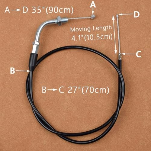 Twist Throttle Handle Grip Assembly + 36″ Throttle Cable with Kill Switch Set