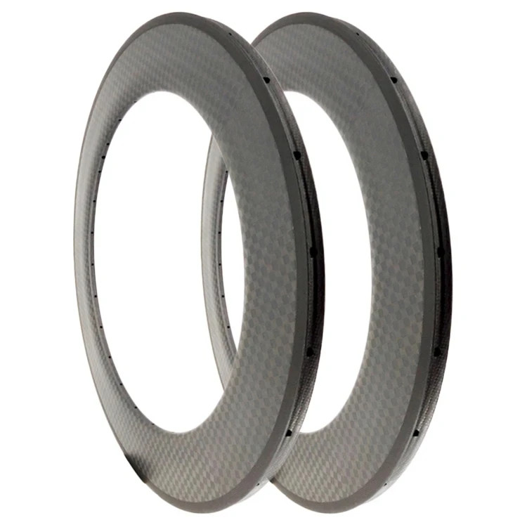 Road Bike Carbon Rims Tubular 12K Matte/Glossy V /Disc Brake Tubular Rings 2pcs