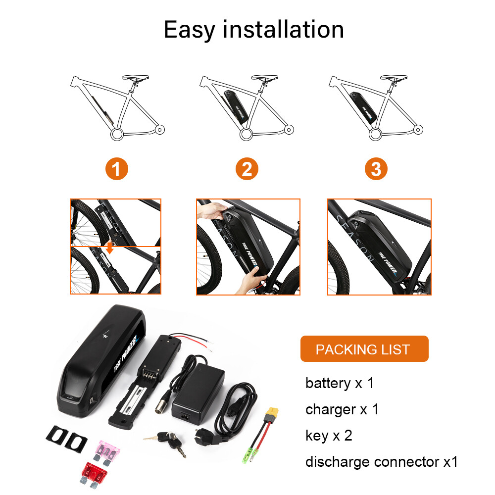 48V Lithium Battery 48V 36V 17Ah 15Ah Hailong Ebike Battery 1000W Electric Bike
