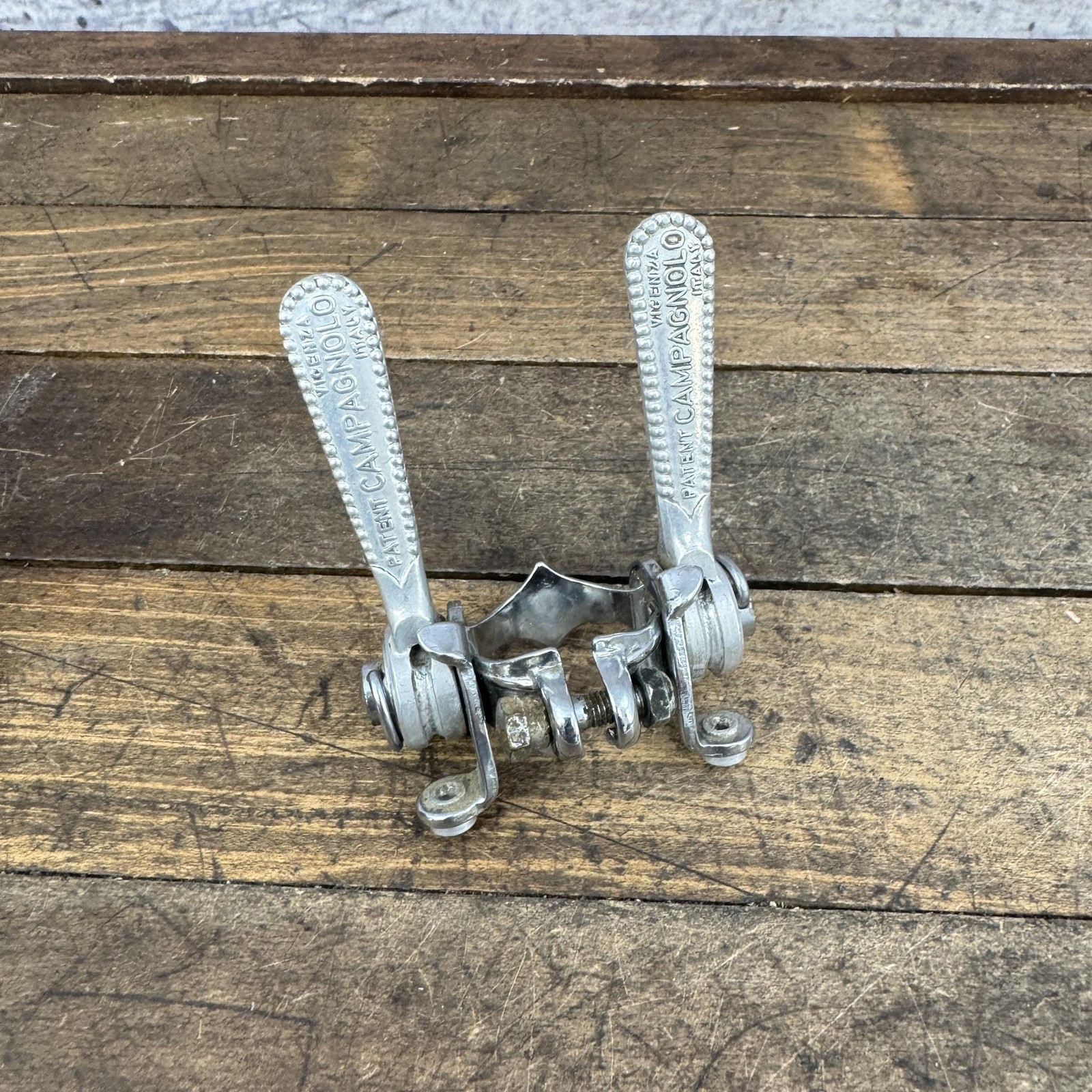 Vintage Campagnolo Record Down Tube Shifter Set Shift Lever Clamp FRiction 80s