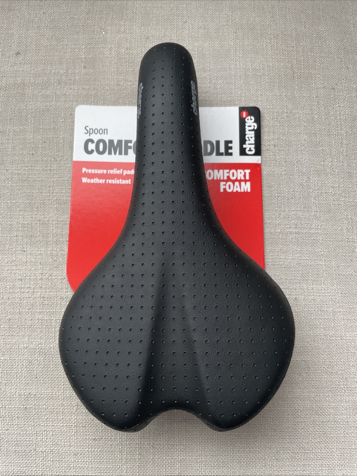 Charge Spoon Comfort Foam Bike Black Water Resistant Saddle Seat