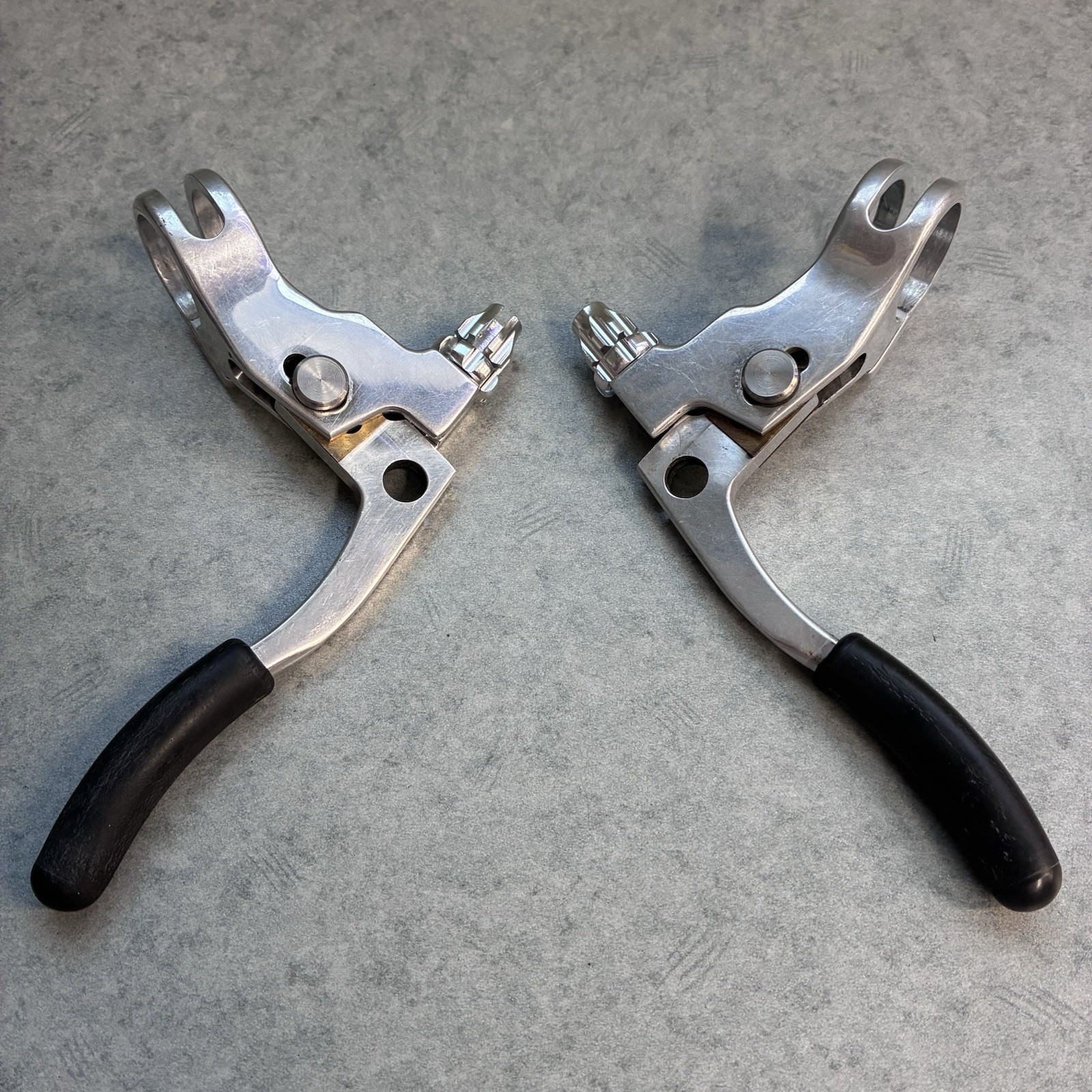 Grafton Re-Entry Brake Levers Polished With NOS Real Adjusters 90’s MTB Canti