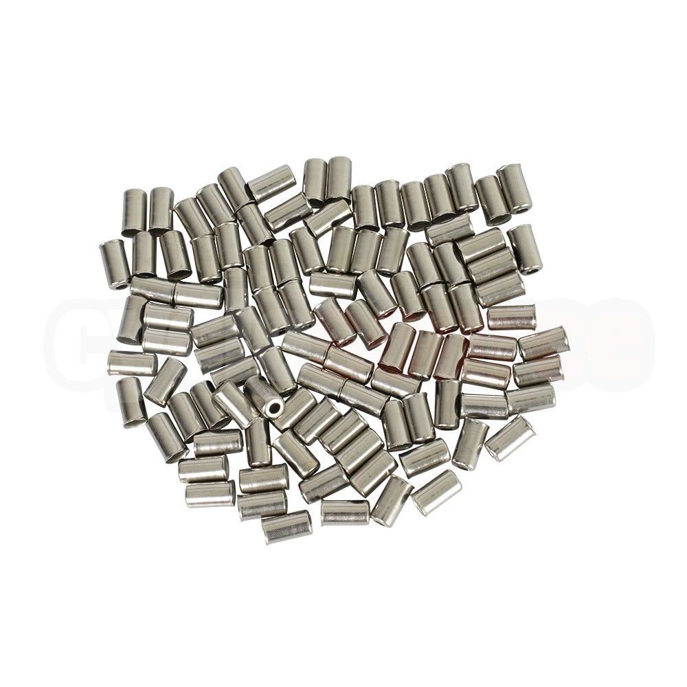 ENIX Bike Bicycle Brake Cable Housing Ferrule 5mm Chrome 100PC/PACK