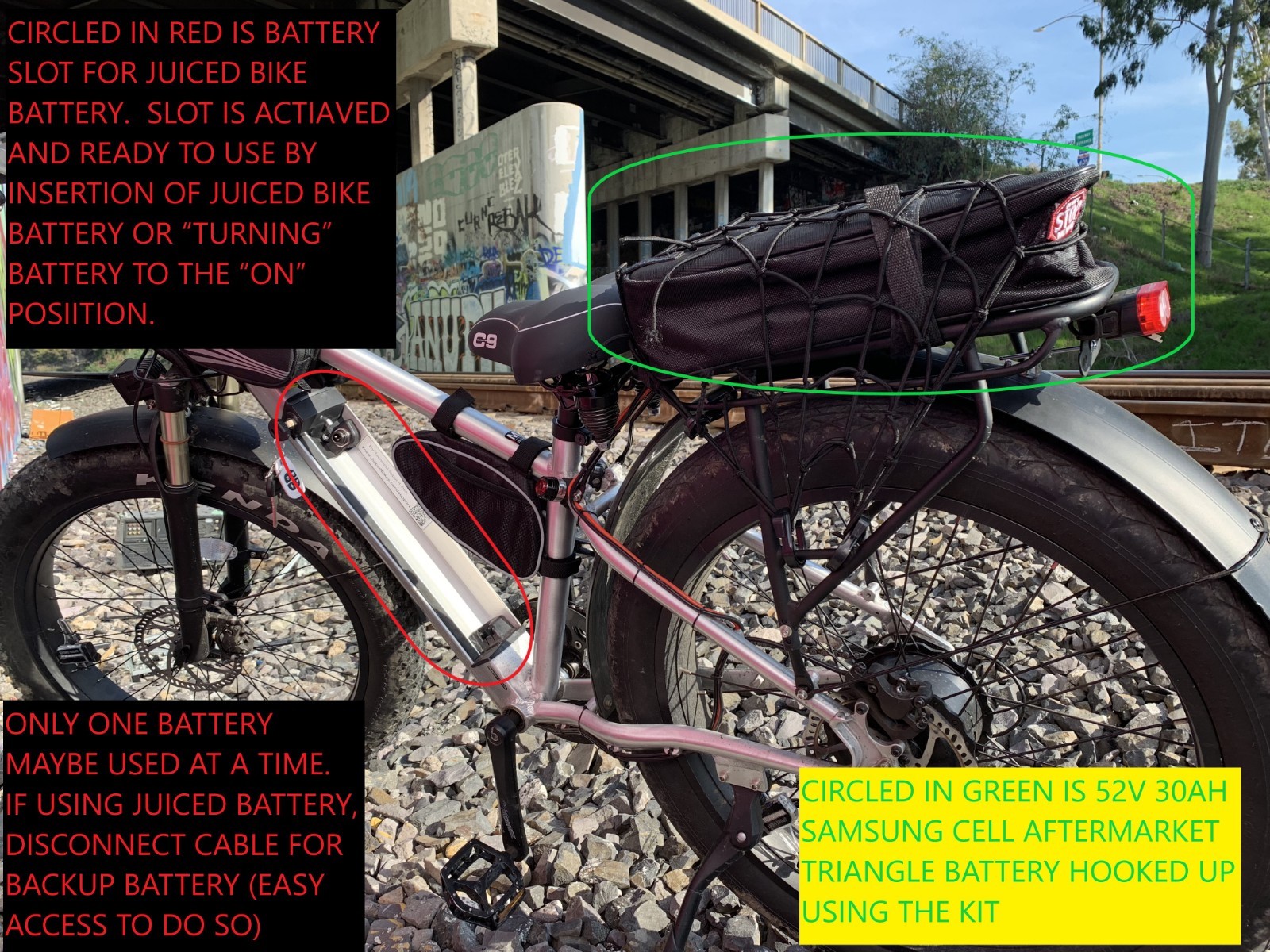 Juiced bikes DIY dual battery ebike kit for RipCurrent S CrossCurrent customsize