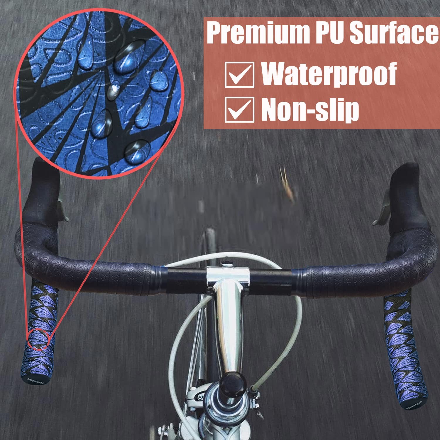 Senston EVA Road Bike Handlebar Tapes 2 Rolls, Cycling Handle Wraps Bicycle B…