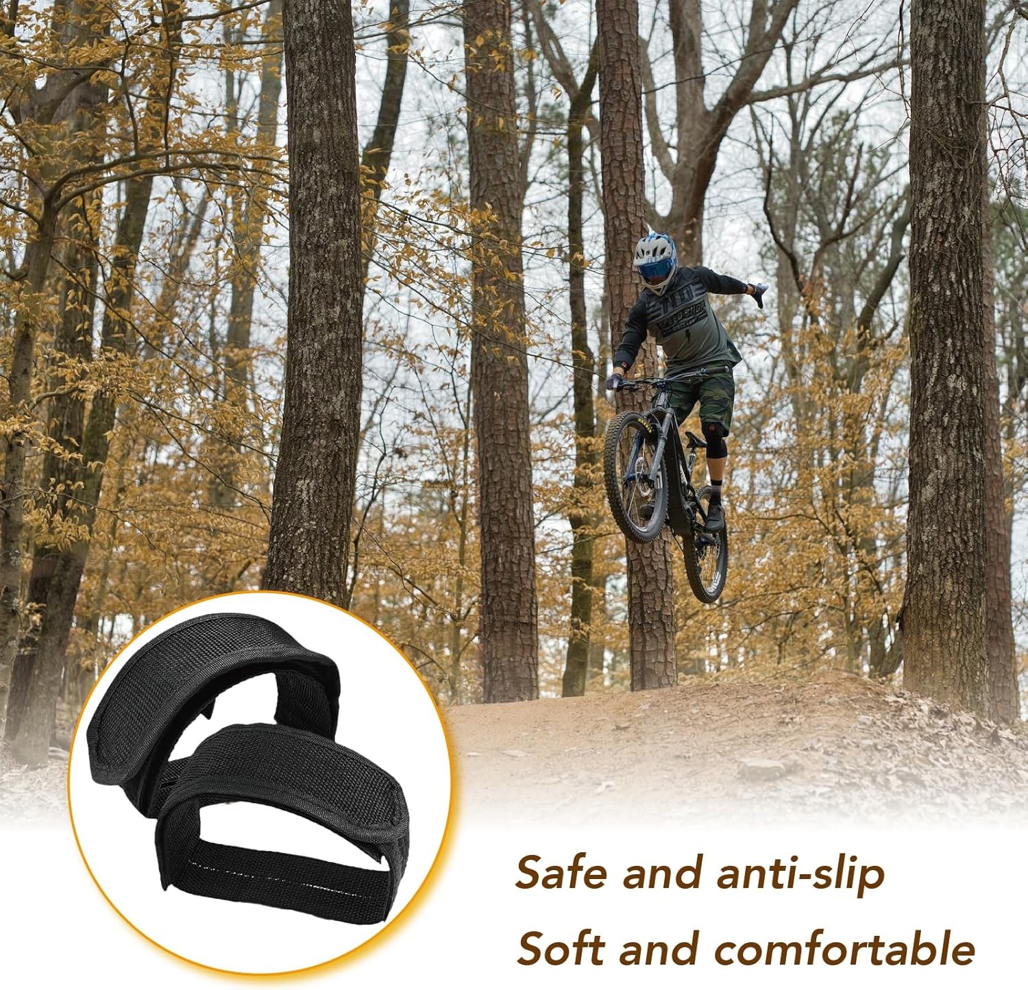 2pcs Bicycle Pedal Strap Adjustable Anti-slip Cycling Stirrups Bike Foot Holder