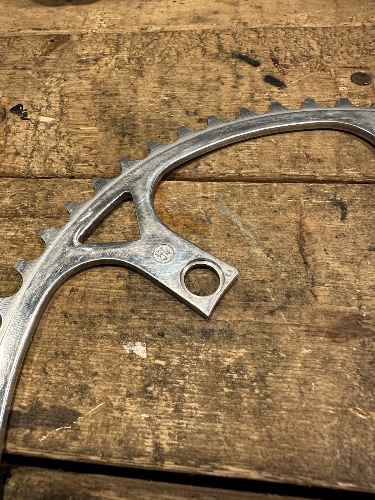 ZEUS 54 tooth 119mm bcd Chainring. Time Trail BIG RING Vintage Zeus 2000