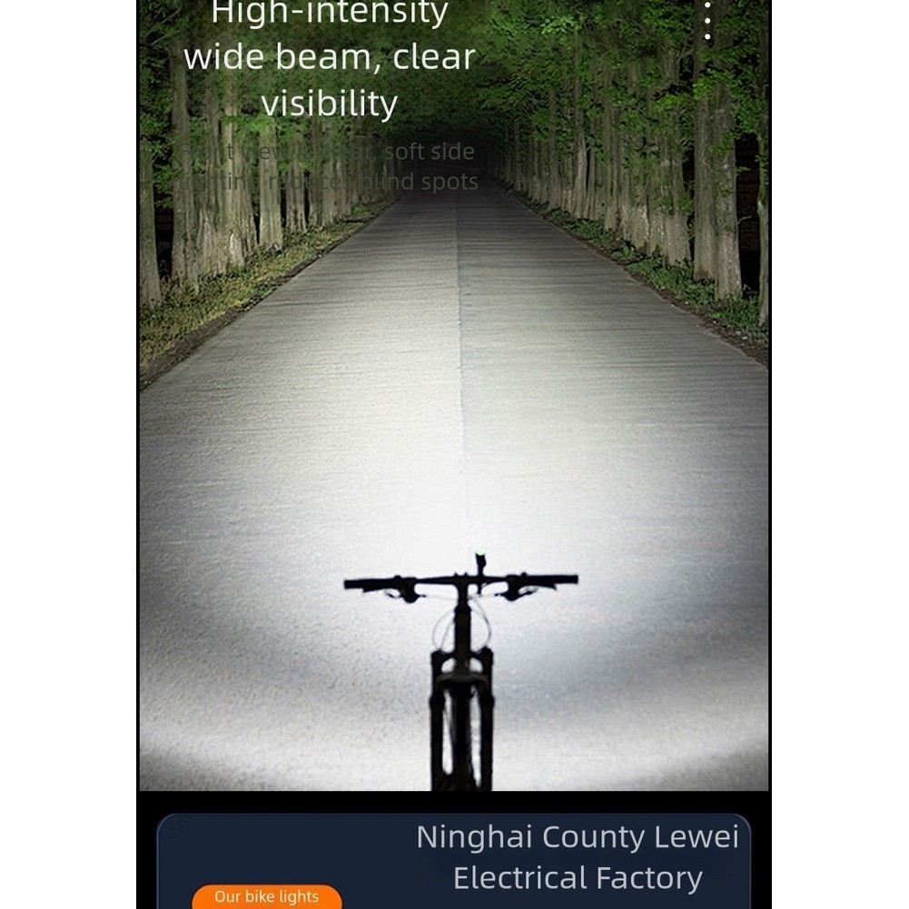 Rechargeable Bike Headlight USB Power IPX5 Waterproof 500 Meter Beam Four Modes
