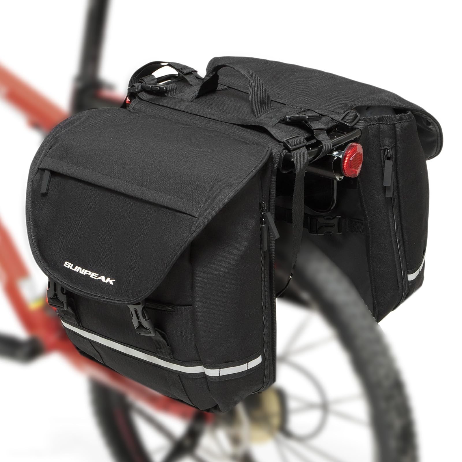 Sunpeak Bike Bag Accessories Panniers for Bicycle Rear Rack Bag 36L Waterproo…