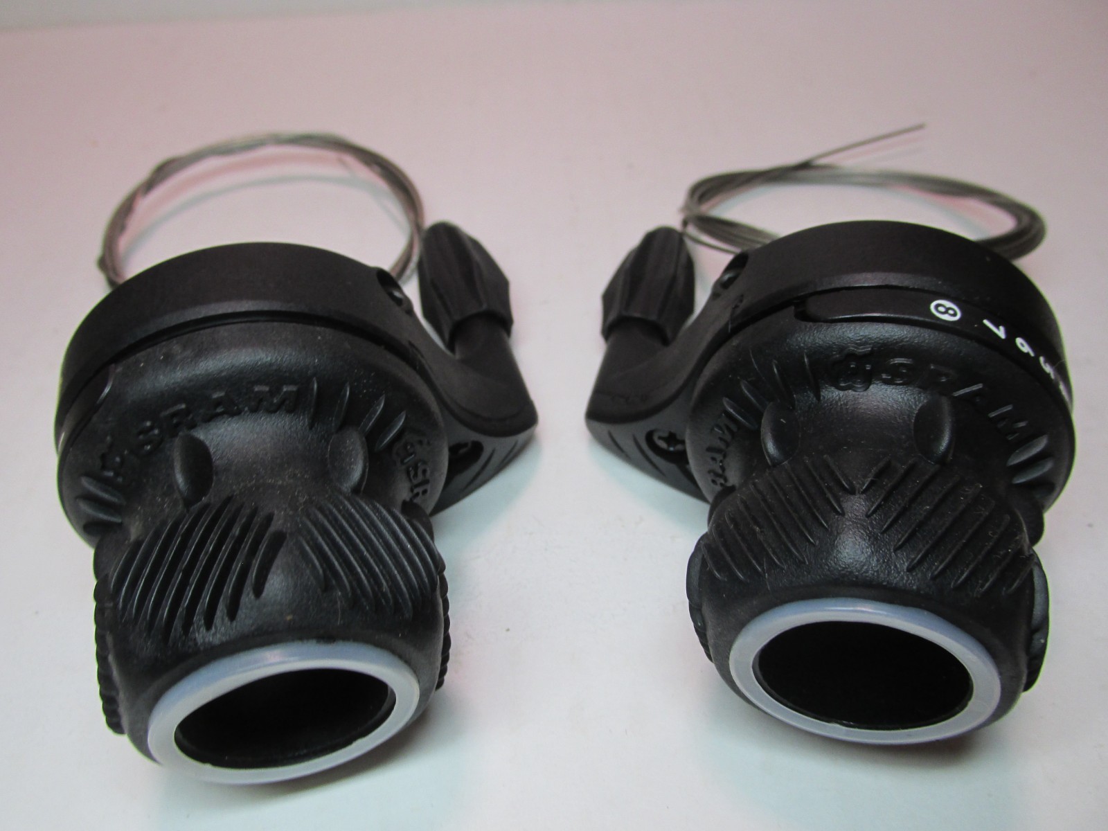 VTG 1995 SRAM Grip Shift Plasma Shifters 3 x 8 Speed + Black Cable Housing – NOS