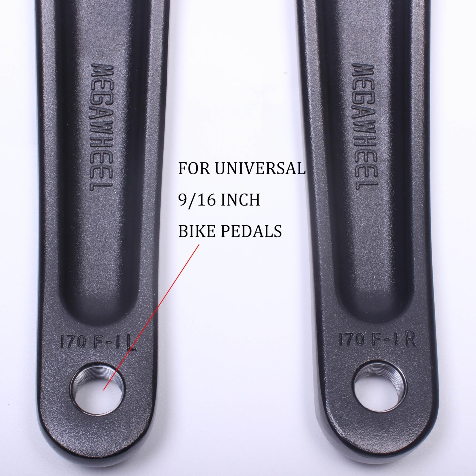 Adjustable Bike Crank Arms 89MM-175MM, Square Hole for E-Bike, Mid Motor Torque
