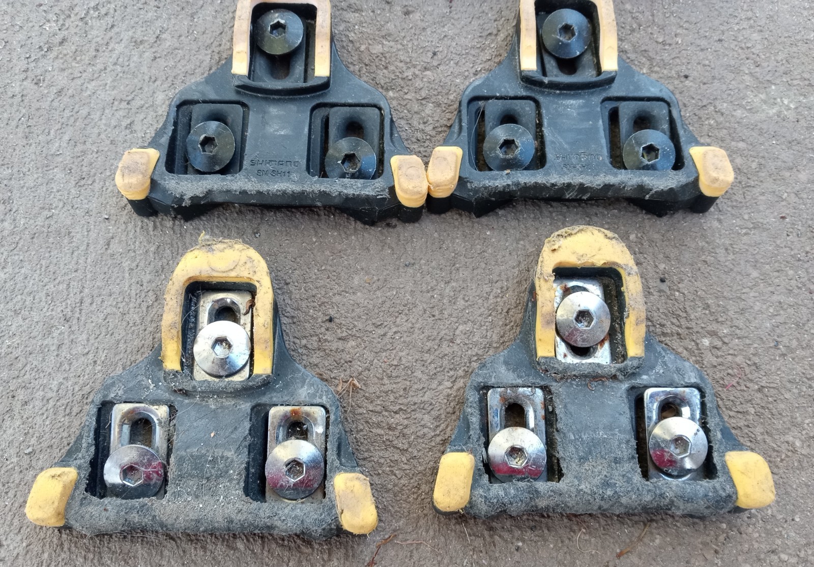 Genuine Shimano SPD-SL SM-SH11 Road Cleat Replacement Cleats 6° yellow 3-pairs