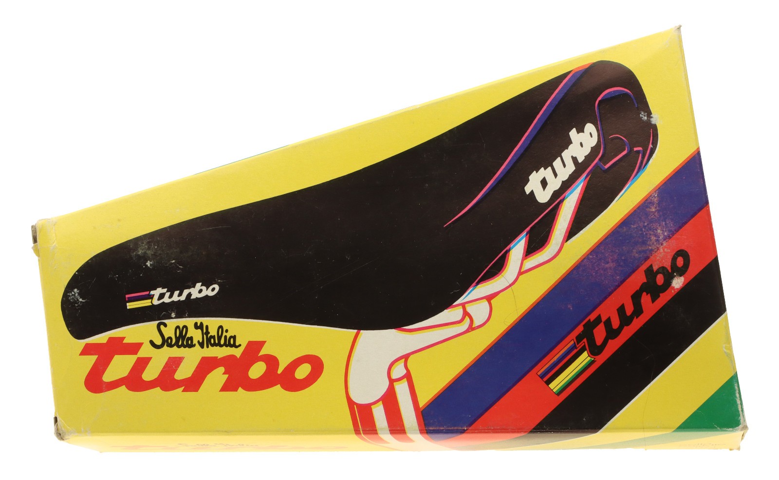 Selle Italia Turbo SUEDE Leather Saddle Black w/ WC STRIPES 90s Steel NEW NOS