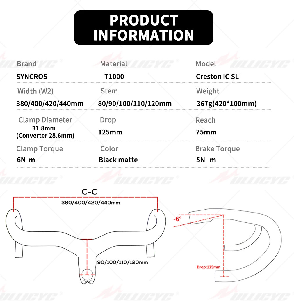 Fully Internal Cable Road Bicycle Handlebar Integrated Carbon Drop Handlebars