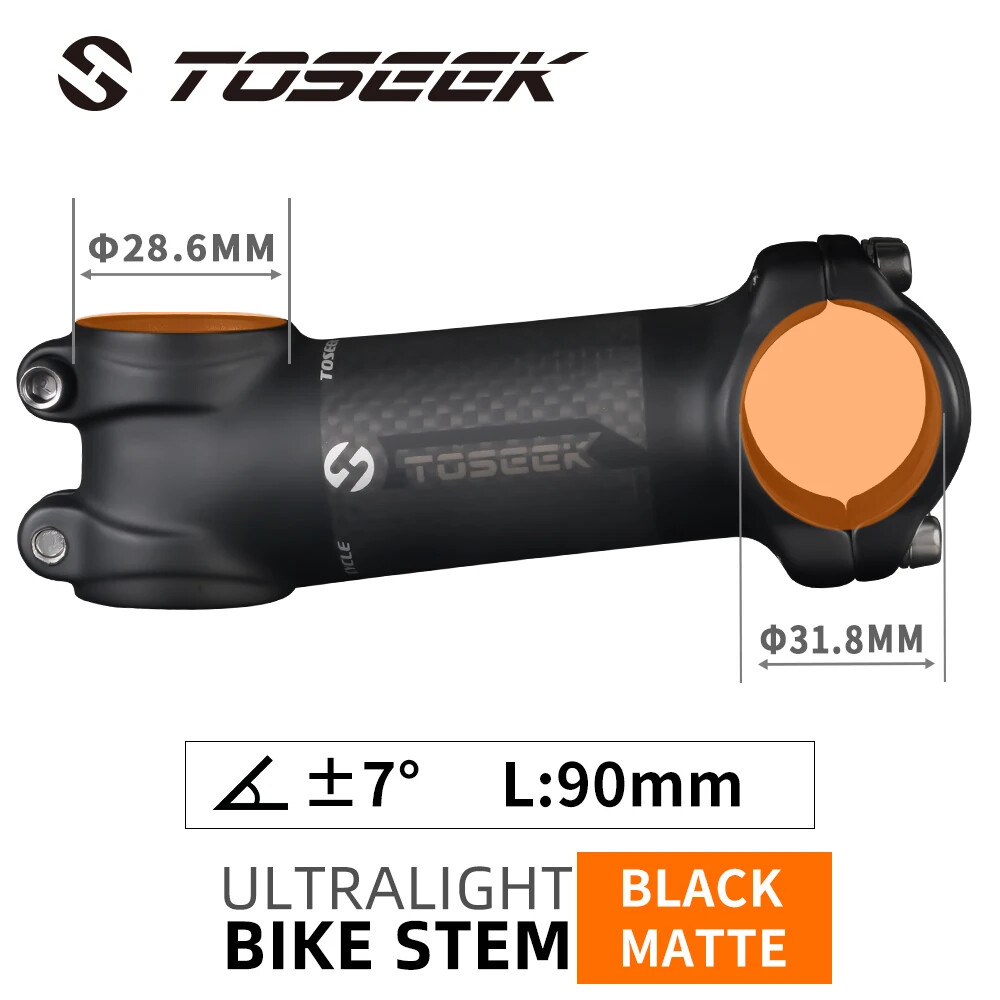 Carbon Stem 70/90/100mm Bike Power Handlebar Stem 7 Degree 31.8mm MTB Bike Stem