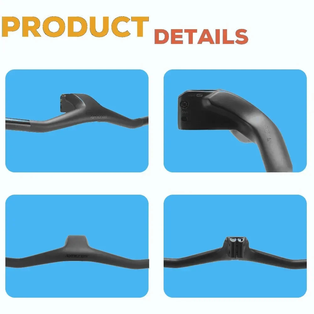 Full Carbon Fibre MTB Handlebar -40 Degree Internal Cable Integrated Cockpit