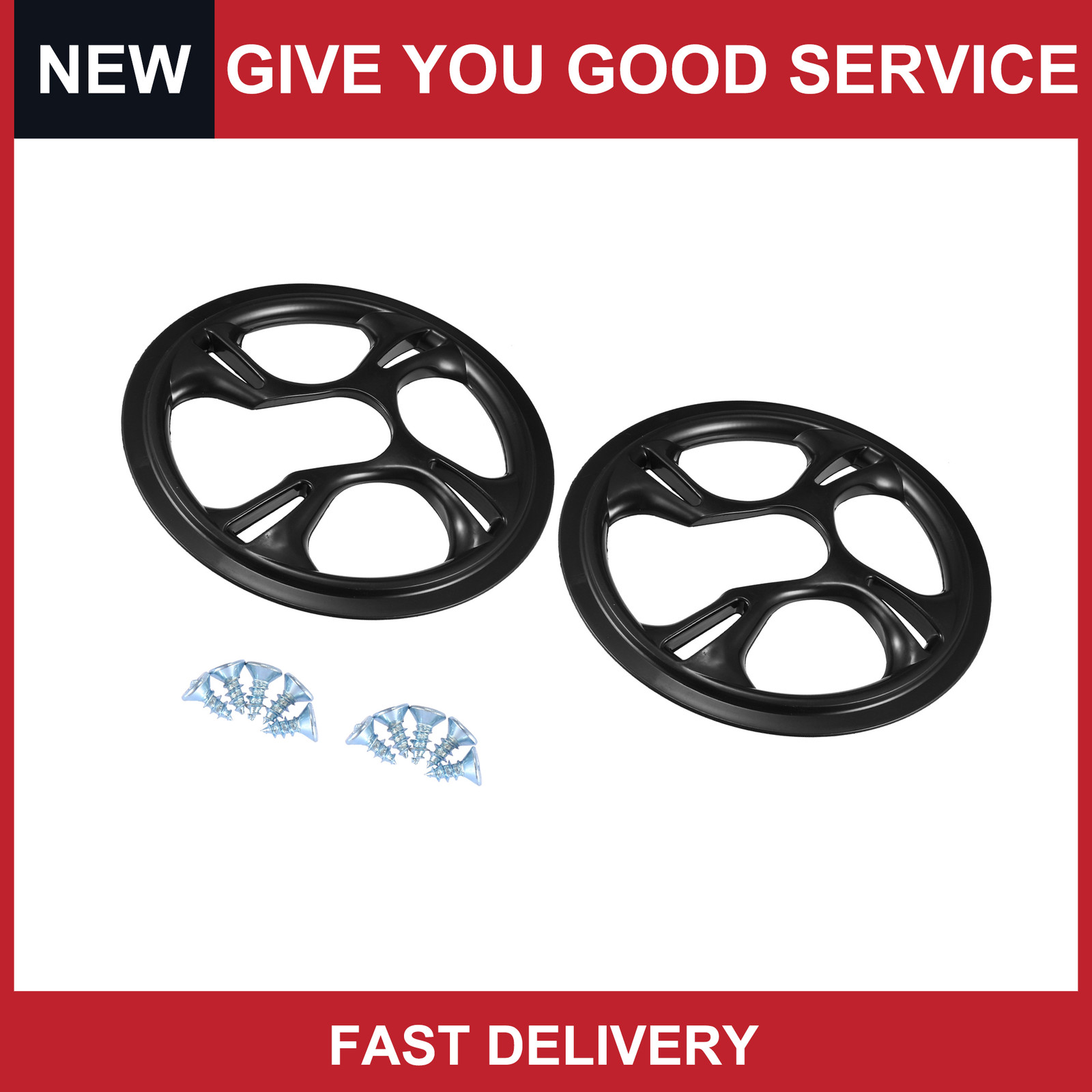 Universal 48 Teeth 12cm 4 Hole Bike Crankset Chain Wheel Cover Protect Pack of 2